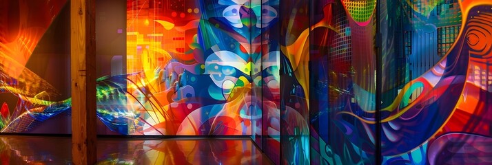 Leinwandbilder - Captivating Chromatic Kaleidoscope A Vibrant of Color Pattern and Dimension