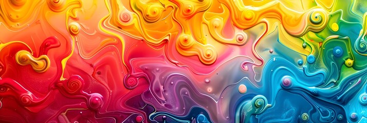 Poster - captivating swirls of color a mesmerizing digital abstract artwork of flowing morphing hues