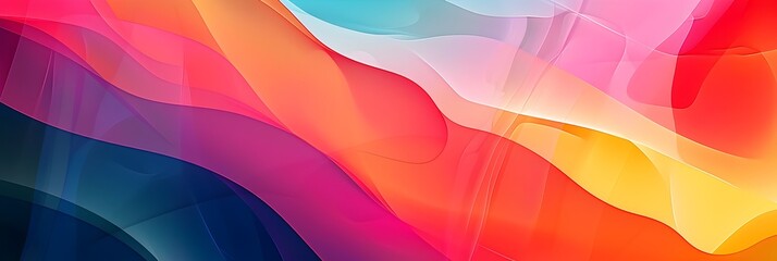 Aufkleber - Captivating Waves of Vibrant Gradient Hues Flowing Through a Mesmerizing Digital Landscape