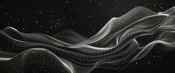 Wall Mural - Monochrome Abstract Hologram, Cartoon