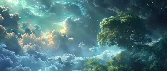 Wall Mural - the vast sky and beautiful atmosphere