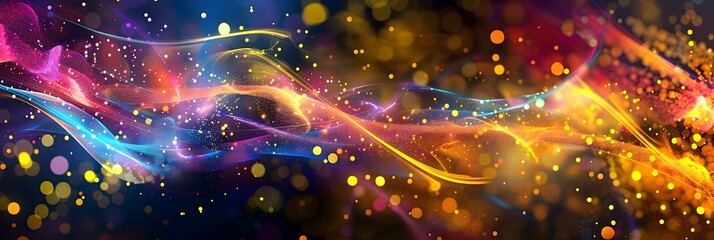 Fototapete - Dazzling Cosmic Eruption A Mesmerizing Celestial Dance of Light and Energy
