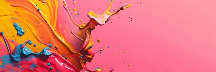 Fototapete - Explosion of Colors and Movement in Abstract Composition