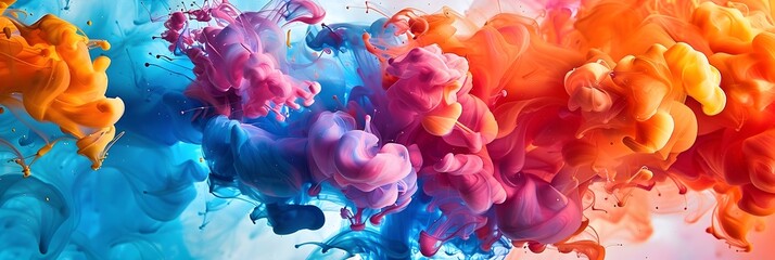 Aufkleber - Explosive Chromatic Confluence A Mesmerizing Fusion of Color Energy and Expression