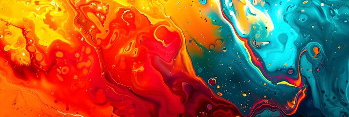 Aufkleber - Fiery Cosmic Eruption of Vibrant Liquid