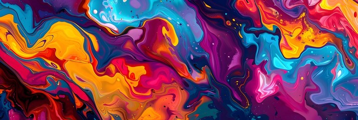 Poster - Mesmerizing Chromatic Eruption A Visually Captivating Explosion of Color Motion and Expression