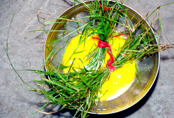 Wall Mural - Haldi Ceremony plate