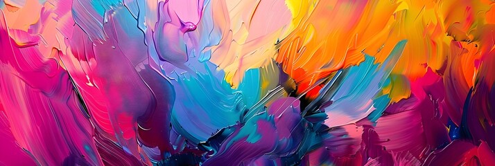 Poster - Mesmerizing Explosion of Vibrant Colors and Fluid Movements in a Captivating Abstract Composition