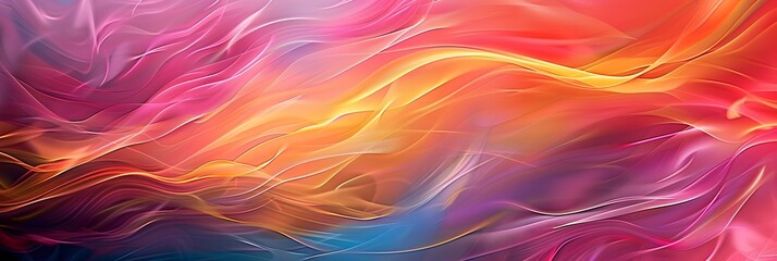 Aufkleber - Mesmerizing Waves of Vibrant Color and Energy An Immersive Abstract of Light Motion and Transformation
