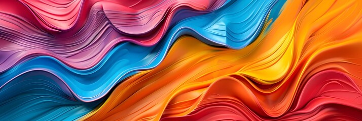 Poster - Mesmerizing Waves of Vibrant Color and Fluid Movement