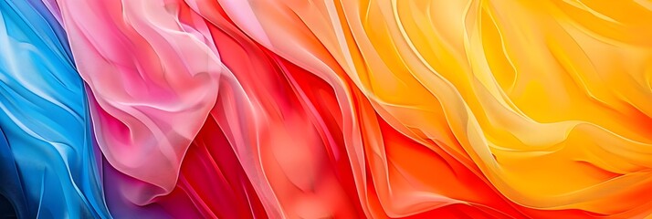 Poster - Mesmerizing Waves of Vibrant Hues A Captivating Abstract Artwork Showcasing the Beauty of Dynamic Fluid Motions and Ethereal Color Gradients