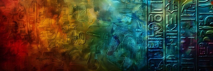 Leinwandbilder - Vibrant Abstract Digital Artwork with Dimensional Fluid Textures and Mesmerizing Chromatic Compositions