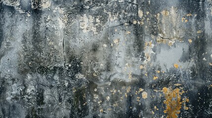 Wall Mural - Texture of a stained concrete wall with mold and scratches