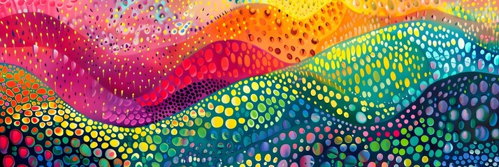 Poster - Vibrant and Captivating Psychedelic Abstract Art with Fluid Shapes and Mesmerizing Color Patterns
