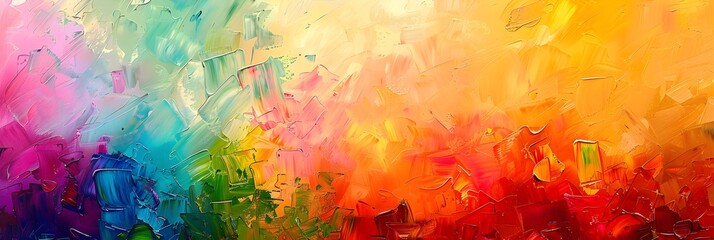 Aufkleber - Vibrant and Expressive Abstract Art with Colorful Brushstrokes and Fluid Movements