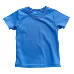 Wall Mural - studio photo of blue kids t shirt on transparent background with alpha channel generative ai