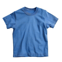 Canvas Print - Studio photo of blue kids t shirt on transparent background with alpha channel Generative Ai 