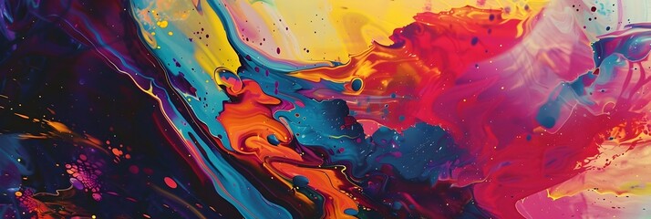 Poster - Vibrant Colorful Explosion of Abstract Expression
