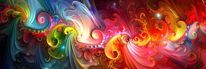 Fototapete - Vibrant Cosmic Eruption of Captivating Swirling Hues and Mystical Energies
