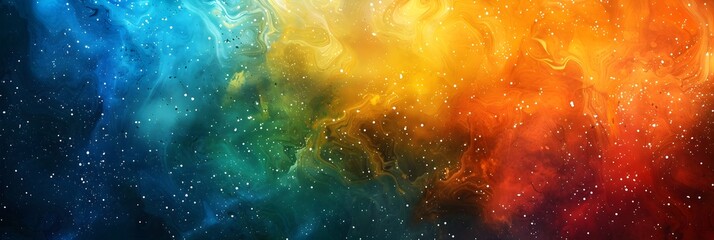 Aufkleber - Vibrant Cosmic Explosion of Colorful Celestial Energies in the Depths of the Boundless Universe