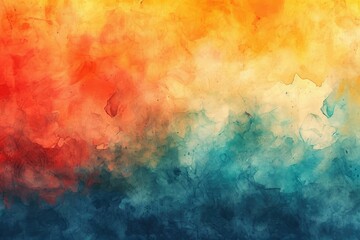 Aufkleber - a painting with a blue and pink background, a modern and abstract watercolor background