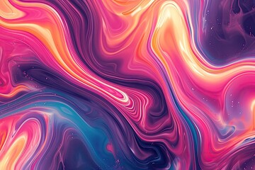Fototapete - a colorful swirl with a black background, an abstract swirl pattern for a dynamic look