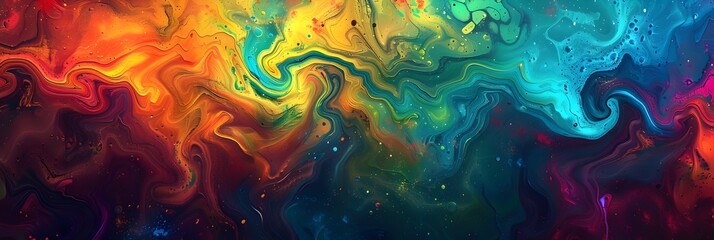 Aufkleber - Vibrant Cosmic Swirls A Captivating Dance of Color Energy and Transformation