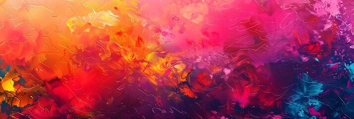 Poster - Vibrant Explosion of Color and Emotion in Abstract Masterpiece