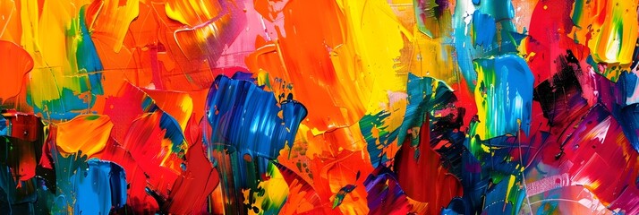 Poster - Vibrant Expression An Energetic of Color Movement and Emotions
