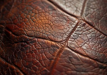 Wall Mural - Extreme close-up macro photography of the fine texture of a leather surface