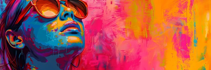 Poster - Vibrant Expression of Color Energy and Emotion in a Digital Composition