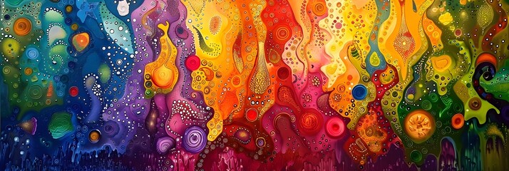 Fototapete - Vibrant Fluid Cosmic Explosion of Surreal Ethereal Chromatic Swirls and Splashes in Dynamic Motion