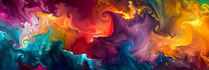 Aufkleber - Vibrant Fluid Dynamics A Captivating Kaleidoscope of Color and Motion