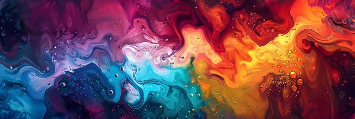 Aufkleber - Vibrant Fluid Dynamics An Ethereal of Color Motion and Digital