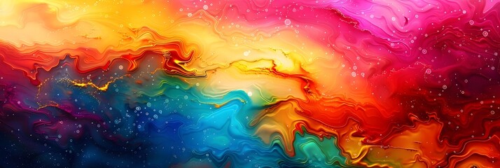 Poster - Vibrant Fluid Explosion of Cosmic Colorful Energy and Motion