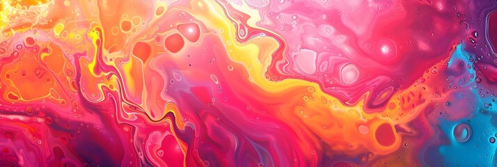 Aufkleber - Vibrant Fluid Explosion of Mesmerizing Iridescent Hues and Captivating Ethereal Patterns