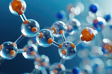 Poster - a book cover with a molecule, highlight the elegance of molecular modeling