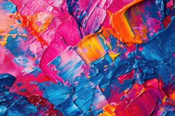 Leinwandbilder - a book cover with a colorful painting on it, Paint vibrant abstract art