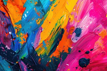 Poster - a book cover with a colorful painting on it, Paint vibrant abstract art