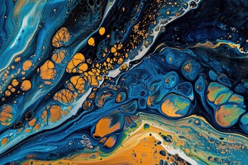 Leinwandbilder - a painting with a purple and yellow swirl, Try acrylic pouring art