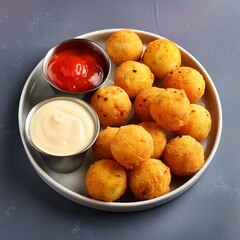 Indian traditional fried dish cheese ball pakora or pakoda