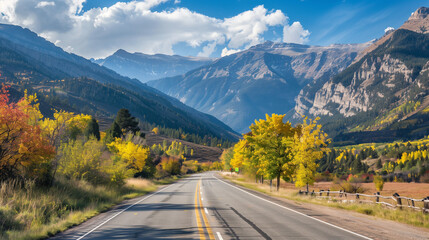 Endless possibilities on the road ahead: mountainous landscapes for thriving startups. This represents an inspiring context for new ventures where nature and modern entrepreneurship can coexist.