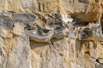 Wall Mural - Chalk cliff closeup