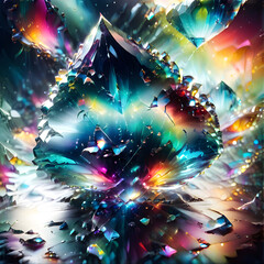 Poster - abstract background with glowing gem