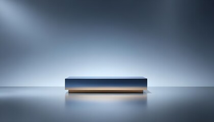 Metallic gold, silver color podium, platform, with futuristic appearance. Gradient metallic background. Cosmetic, beauty, technology background. Minimalist, decent, classy, smooth.