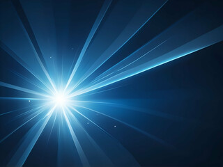 Wall Mural - abstract Shining glare refulgence on a blue background Shiny blue bright white beam ray blur space
