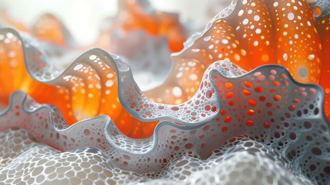 a 3D rendering of an organic structure. It looks like a coral. 