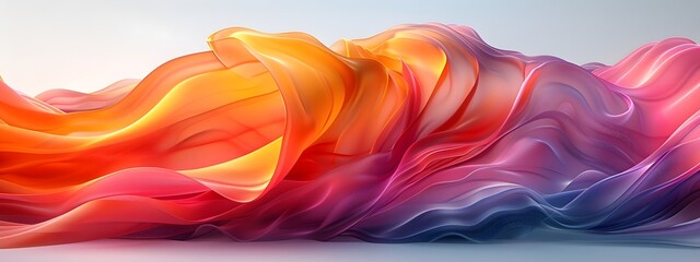 Poster - Vibrant Undulating Abstract Pattern Weaving Intricate Design Across Pristine Expanse