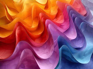 Poster - Mesmerizing Dreamscape of Colorful Abstract Curved Flowing Patterns and Gradients