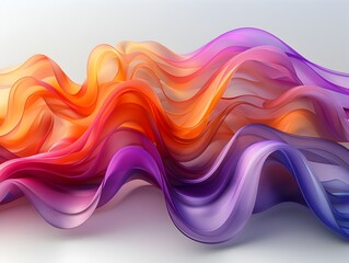 Poster - Captivating Abstract Fluid Motions in Prismatic Color Palette Graceful Shapes and Hypnotic Digital